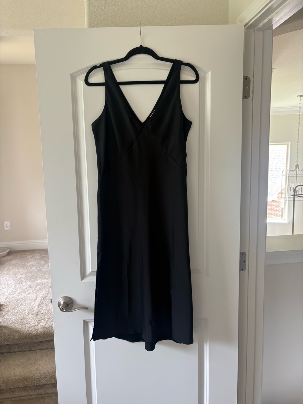 a new day Black Midi Dress V-Neck Sleeveless